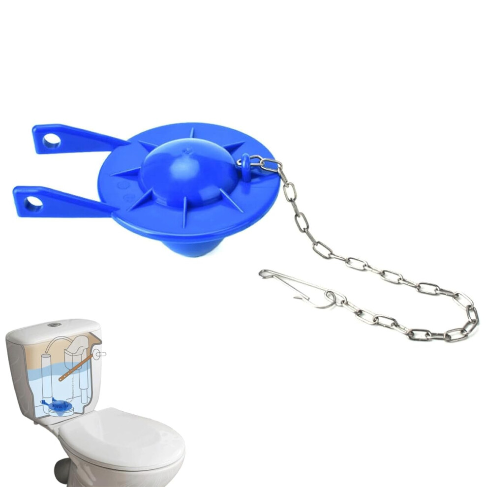 Toilet Flapper Replacement 2 Inch Universal Silicone Leak Prevention Water Saving For American Standard Blue 9187378991961