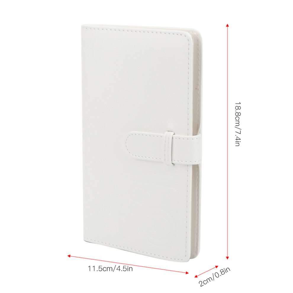 96 Pockets Pu Photo Album For Mini Series Instant Camera, White 7611379771427