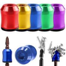 Magnetic Screwdriver Bit Holder 1/4 Inch Strong Magnetic Screw Ring Hex Grip for Power Tools, 5 Pack