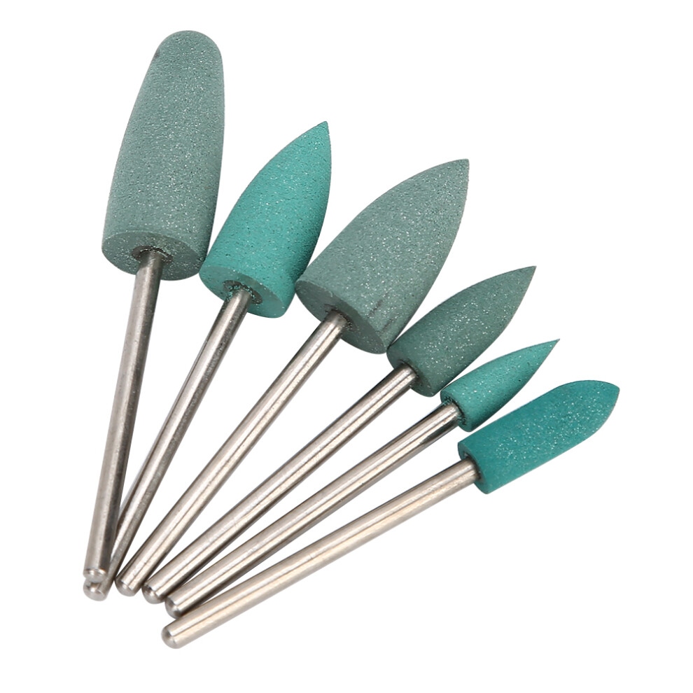 Nail Drill Bits 6pcs Set for Manicure Nail Art Grinding and Polishing Tools