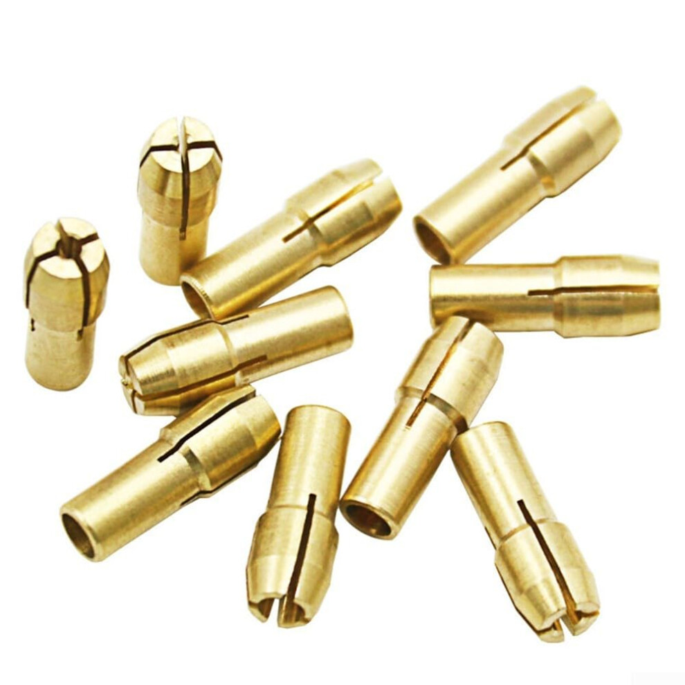 Rotary Tool Collet Set, 10Piece M8x0.75mm Brass Chuck Kit 0.53.2Mm For Secure Bit Fastening 9187378992487