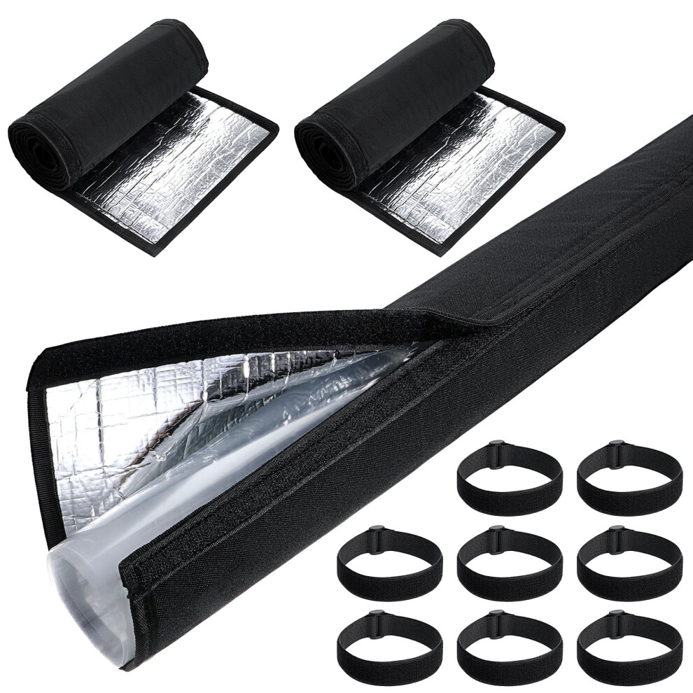 Hvac Pipe Insulation Cover With Straps, 72'X10.8' Weatherproof Triplelayer Ac Line Sleeve For Outdoor Units 9187378992845