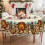 Christmas Tablecloth with Nativity Scene and Sheep, Rectangular Festive Table Cover for Holiday Dining 5