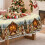 Christmas Tablecloth with Nativity Scene and Sheep, Rectangular Festive Table Cover for Holiday Dining 4