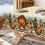 Christmas Tablecloth with Nativity Scene and Sheep, Rectangular Festive Table Cover for Holiday Dining 3