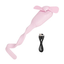 Ventilator met flexibele hals, stille persoonlijke ventilator met USB-voeding, afneembare bladen en natuurlijke windsimulatie, oplaadbare