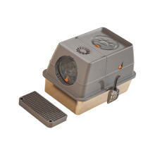 Durable Nonrust Steel Cats Litter Box-Dark Gray 60X40X39