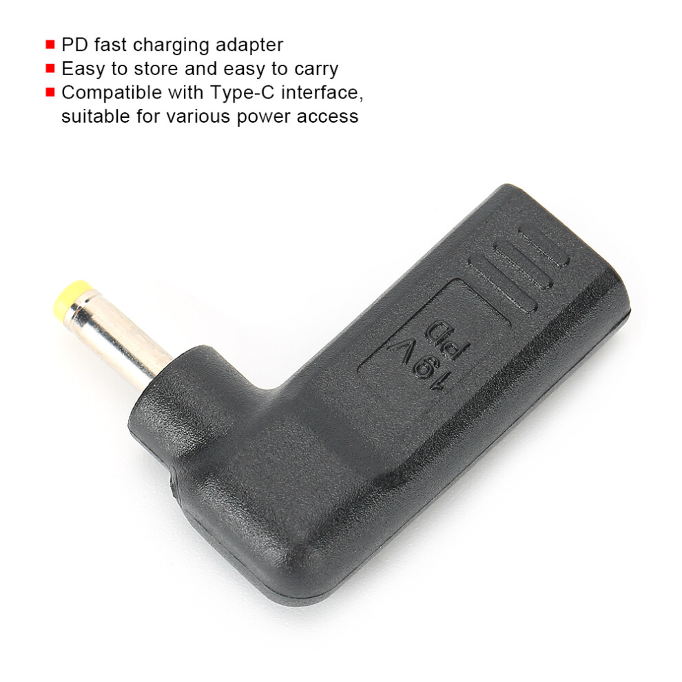 Pd To Dc 4.0 X 1.7 Type C Female Power Adapter For Laptop 4651379774434