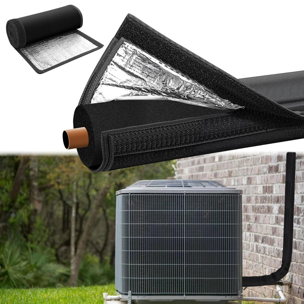 Hvac Pipe Insulation Cover, 600D Oxford Waterproof Triplelayer Sleeve For Air Conditioner Lines 72X10.2 9094768005422