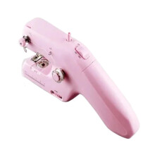 Mini Handheld Sewing Machine Embroidery For Adult Beginners Electric Portable Stitching Needlework DIY Clothes Pink