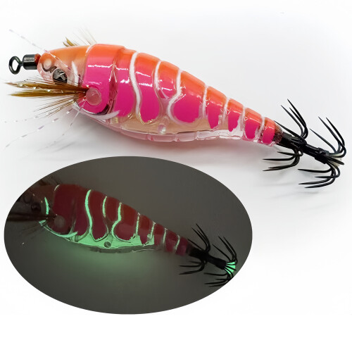 Glows Squid Jigs Lures Cuttlefish Sleeve Squid Jigs Baits-pink 1