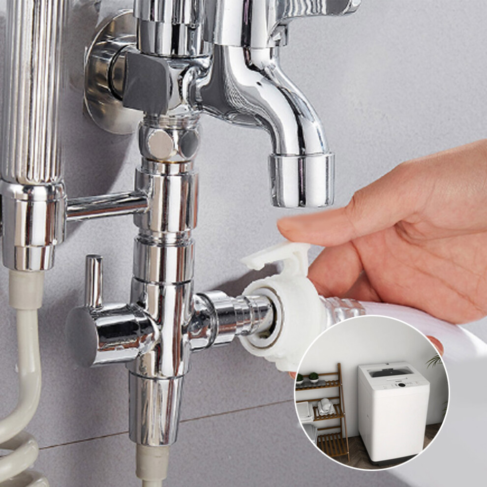 G1/2In Copper Dual-Use Faucet For Washing Machine & Pool, Chrome 9331379775734