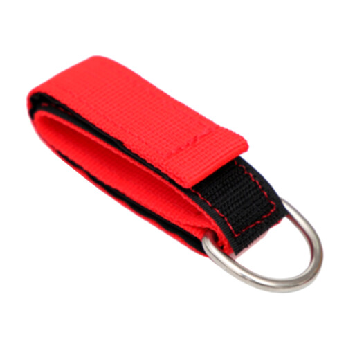 Scubas Diving Wrist Strap With D Rings Adjustable-Red 1 inch
