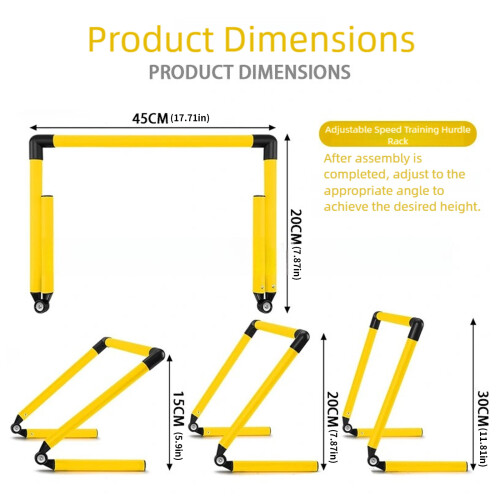 Portable Training Hurdles Speed Agility Hurdle-Yellow 15CM 2