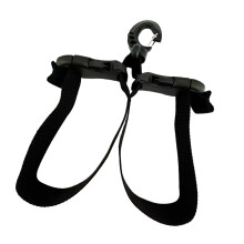 Diving Water Sports Double Buckle Fin Strap Adjustable-Black