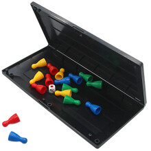 Interaktives Ludo-Spielset aus Kunststoff mit hellem Design,