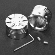 Aluminium Motorcycle Axle Nut Cover for VRSC Touring Trike — Front Pack of 2