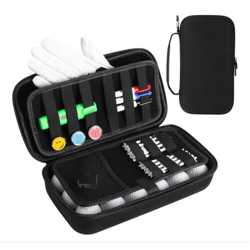Portable  Accessories Organizer Bag for Balls, Tees, Markers - Glove Holder Case with Glove Shaper 1