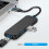 Διανομέας USB C επέκτασης φορητού υπολογιστή, προσαρμογέας πολλαπλών θυρών με 5