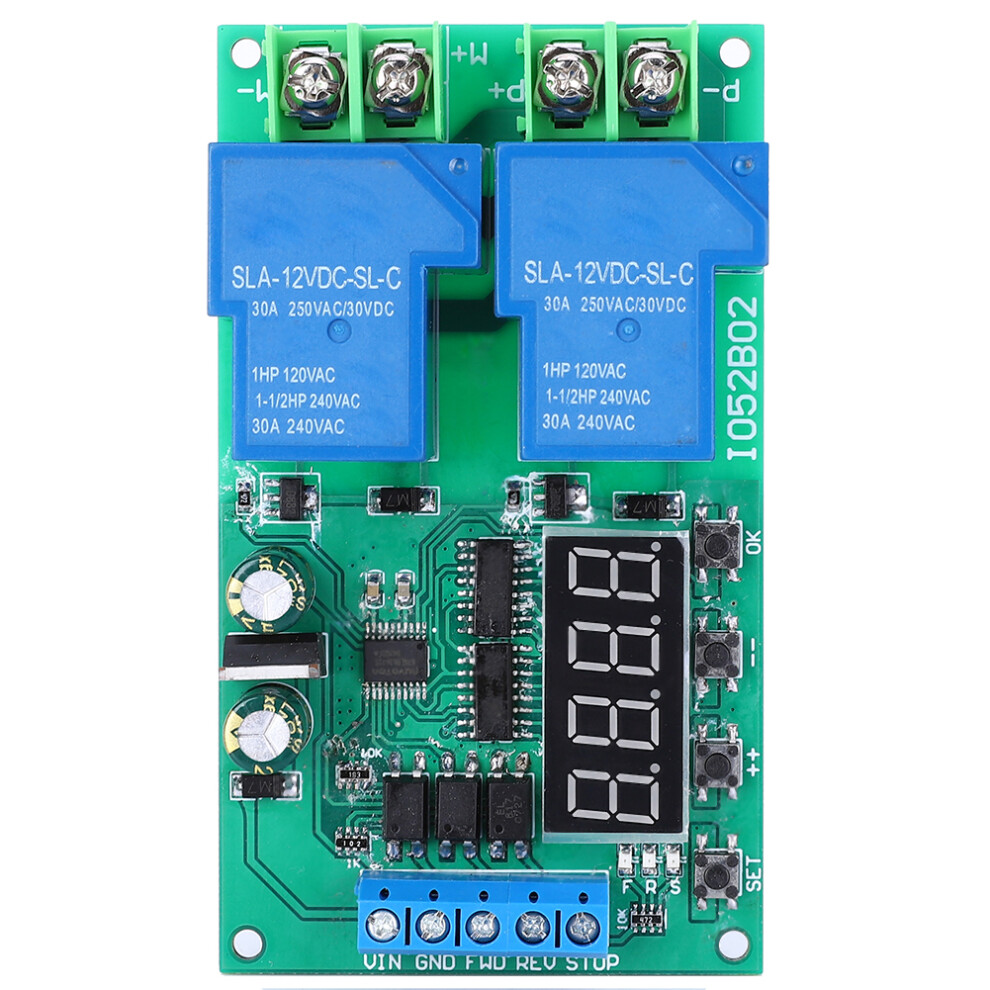 30A12v Motor Controller With Delay, Reverse/Forward, Relay, Metal Design 6911379776974