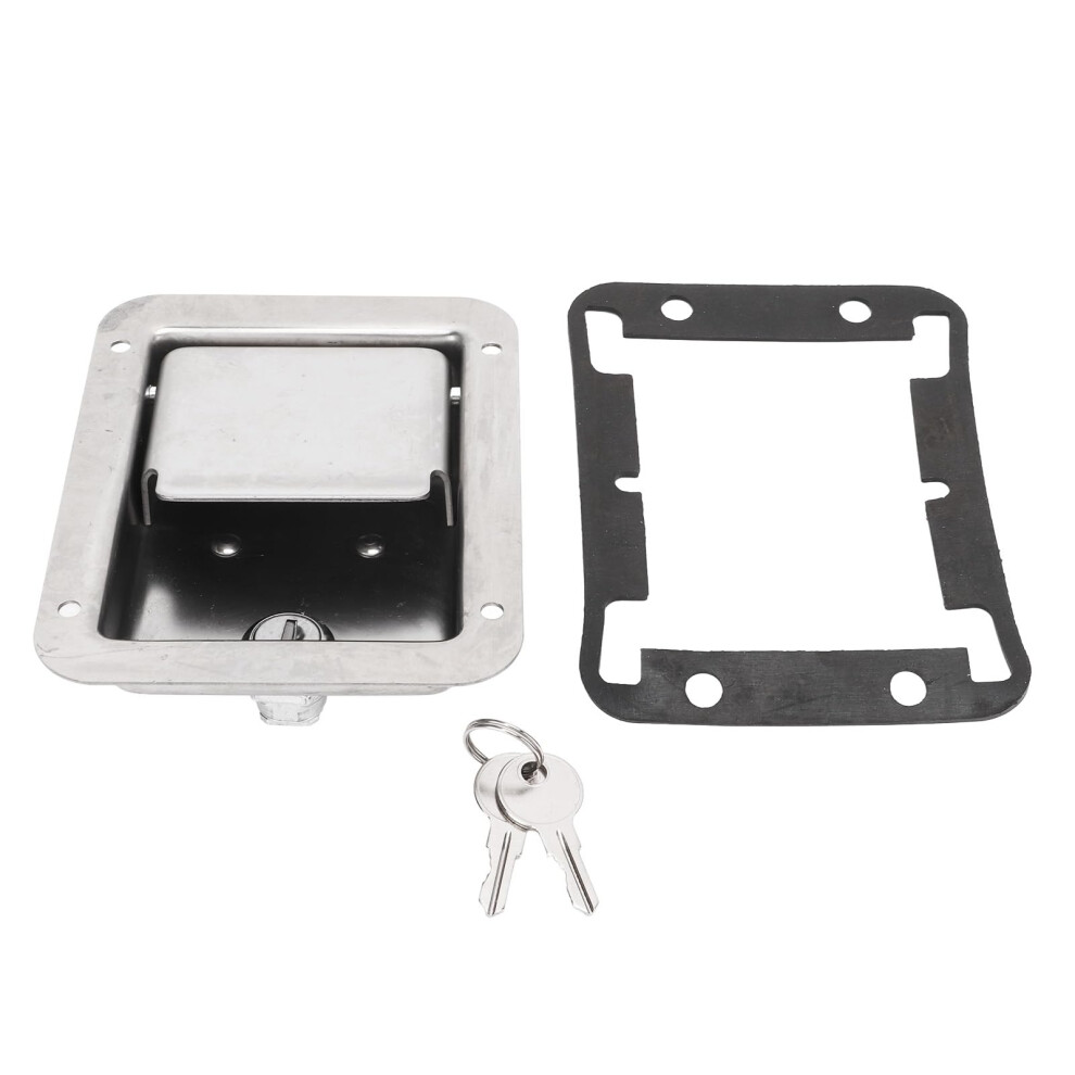 Stainless Steel Toolbox Lock Rv Paddle Handle With Keys, Weatherresistant For Trailer Truck 9094768006559