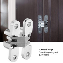 Zinc Alloy Concealed Folding Door Hinge for Cabinets, 157g