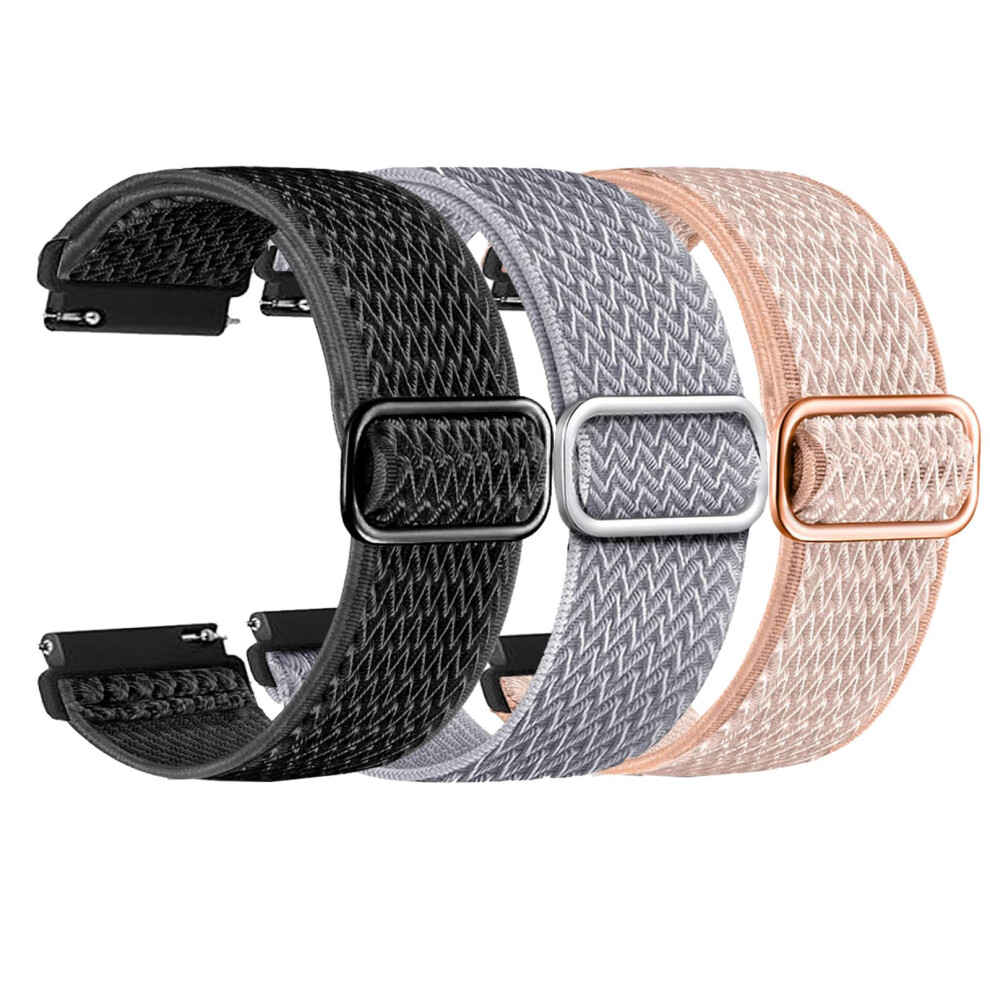 Smartwatch Bands 22Mm Breathable Elastic Nylon Strap Adjustable 3Pack 9094768006658