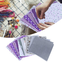 Set of 14 Printed Cotton Cloth Pieces 25x25cm for Sewing and Crafting