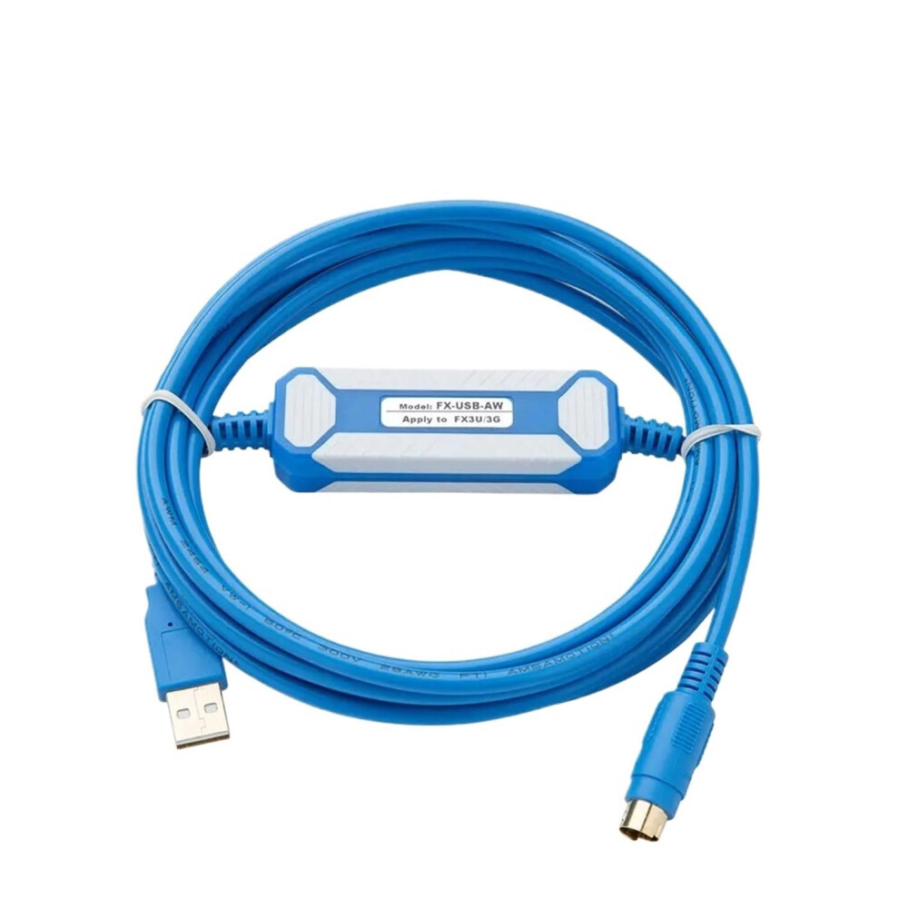 Plc Programming Cable Usb For Mitsubishi Fx3u Fx3g Plated Reliable Data Transfer Plugandplay Gold 9094768006863