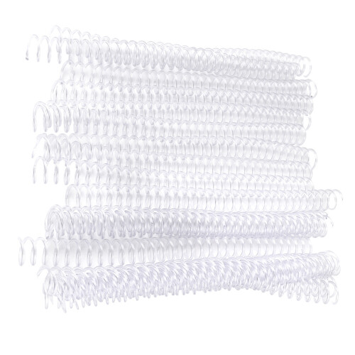 Spiral Binding Coils for Office Use, 34 Double Loops Double Loop Wire Binding Spine Cuttable Reusable Plastic Spiral Binding Coils, 3:1 Pitch Binding