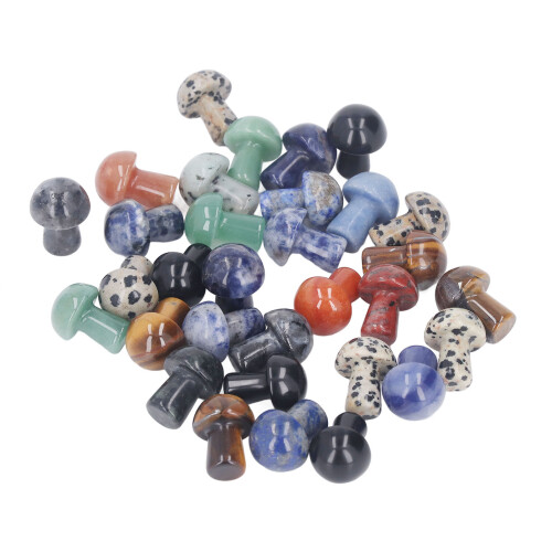 Κρύσταλλοι Θεραπείας Pocket Stones, Φυσικό Μανιτάρι Κρυστάλλων Χαλαζία 32 τεμάχια Μίνι