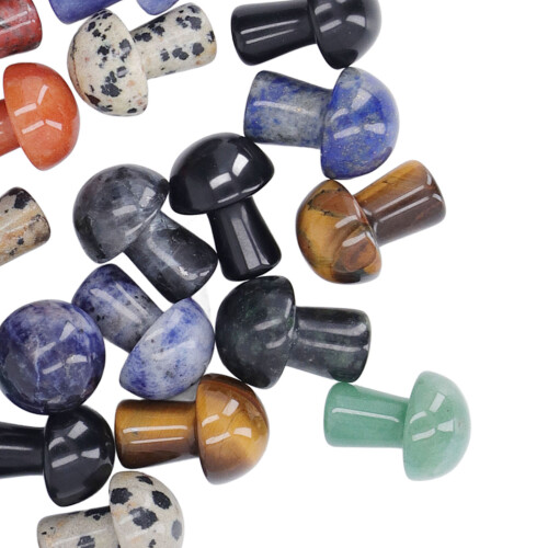 Κρύσταλλοι Θεραπείας Pocket Stones, Φυσικό Μανιτάρι Κρυστάλλων Χαλαζία 32 τεμάχια Μίνι 1