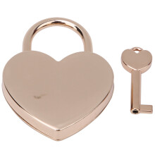 Schattig hartvormig slotje voor knutsel- en persoonlijk gebruik, sleutelvergrendeling, klein metalen hangslot met vintage charme, decoratief slot,