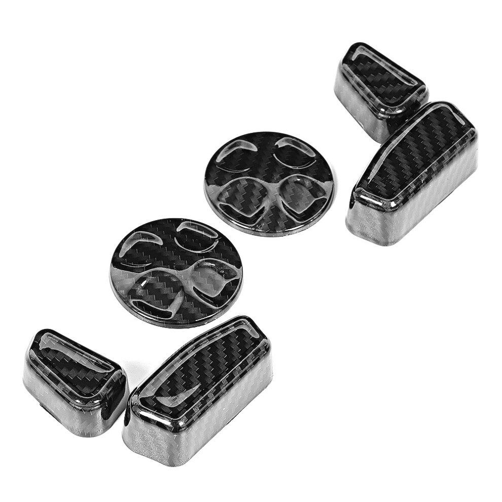 6Pcs Carbon Fiber Seat Handle Button Cover Fit For Maserati Ghibli 2014-17 8451379779455