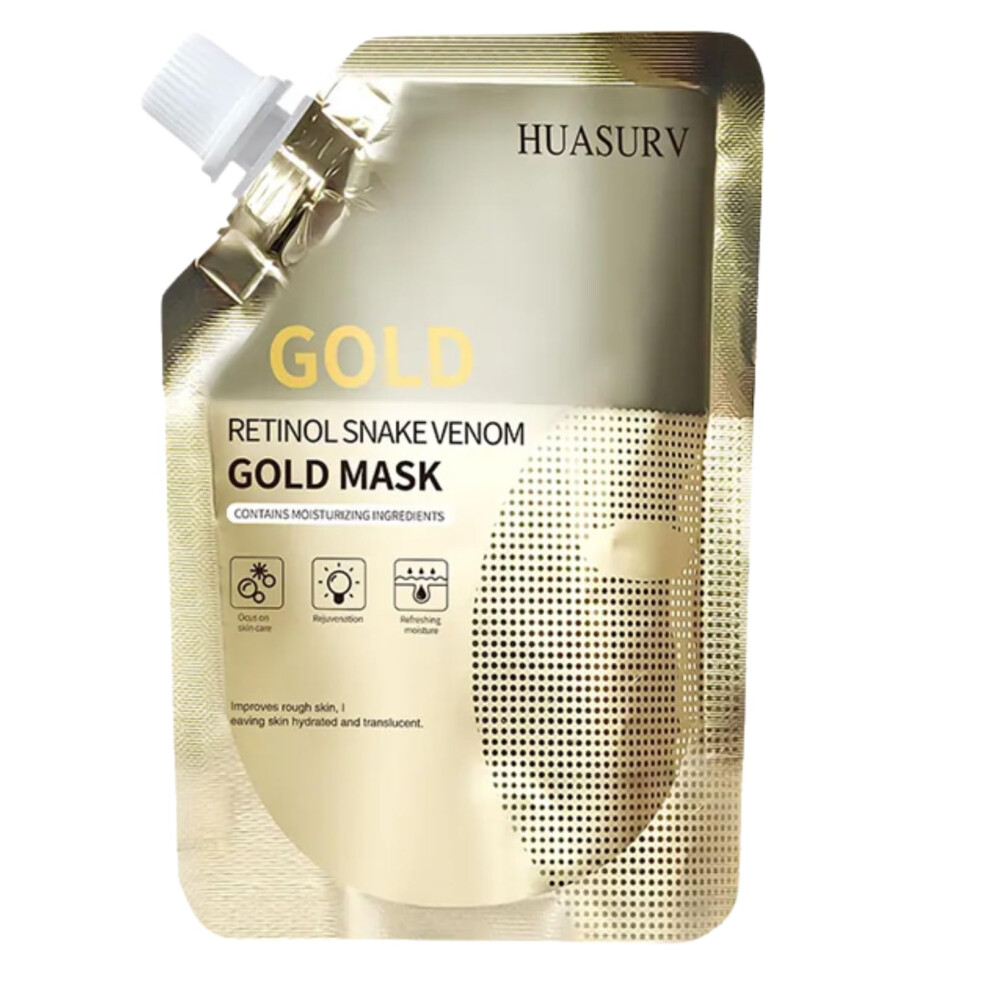 Gold Retinol Snake Venom Face Mask For Deep Hydration And Radiance Boost, Antiaging Facial Treatment 1Pc