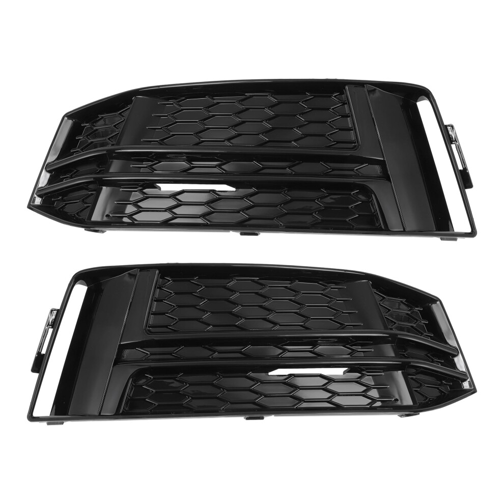 Fog Grill Cover Inserts Front Bumper Oem Fit Pair For Audi A4 B9 Sline S4 20162018 Light/Black 9199774779128