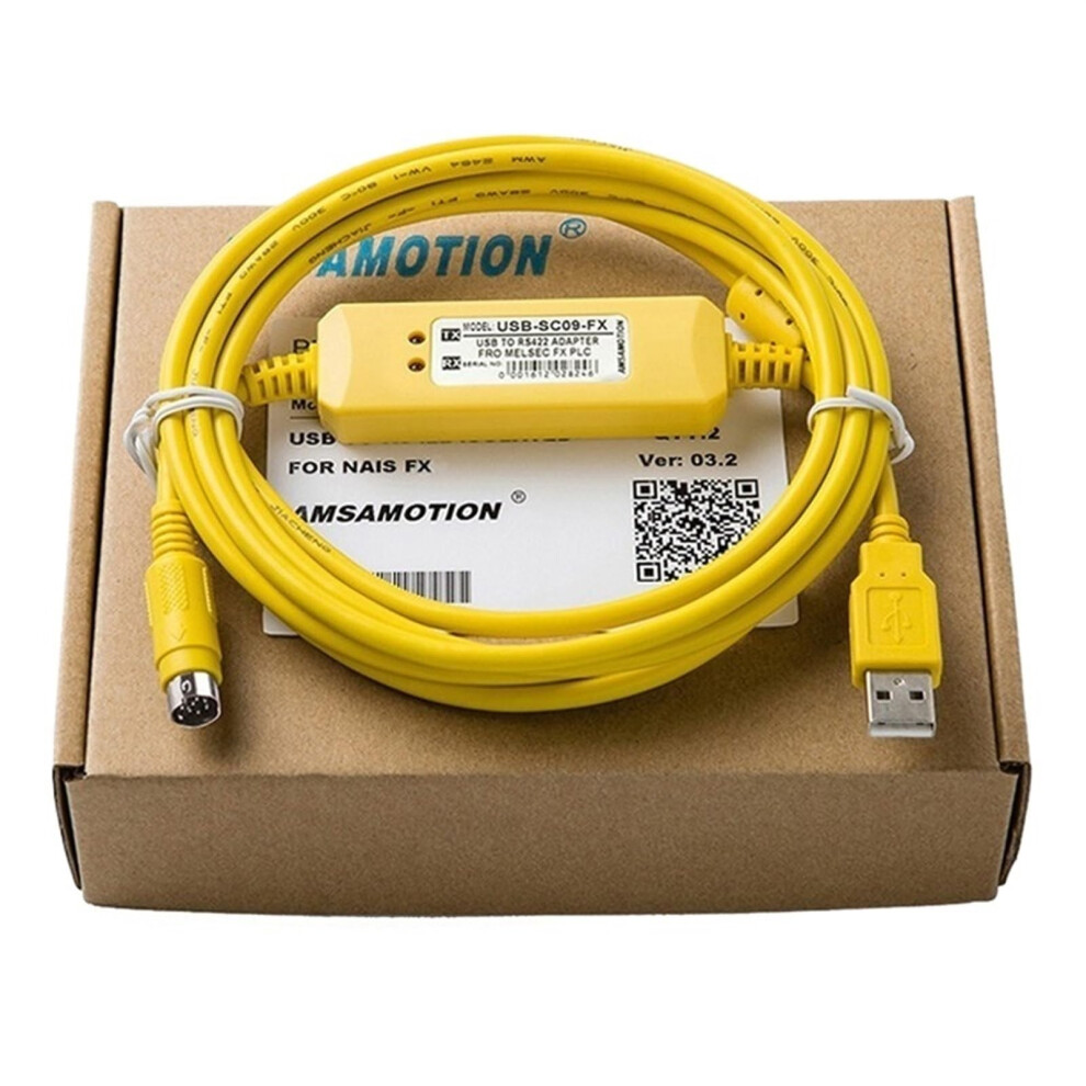 Plc Programming Cable For Mitsubishi Fx Series Fx3u Fx2n Fx1n Usb Sc09 Fx Fast Data Transfer Yellow 9187378995891