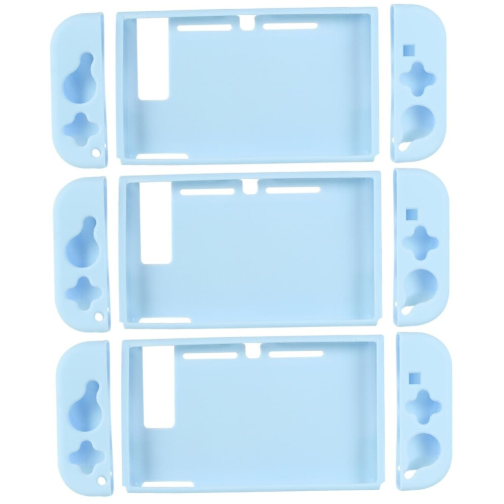 Protective Case Set Shockproof Tpu Shell Ergonomic Grip Wearresistant For Nintendo Switch Sky Blue 9199774779371