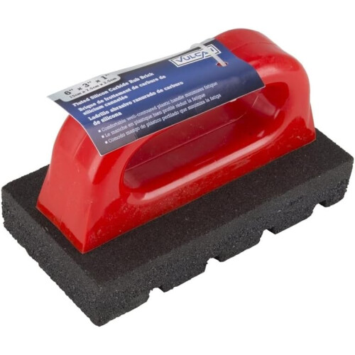 Silicon Carbide Rubbing Brick with Ergonomic Handle for Concrete and Masonry Surface Smoothing 2