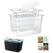 Sous Vide Container 12 Quart with Lid and Rack, Complete BPA Kit for Anova Cookers