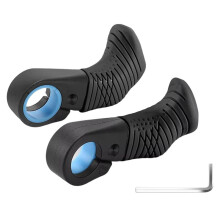 Nieuwe Ergonomische Duimsteungrepen voor Kleine Fietsstuursteungrepen met Handvat van Schapenhoorn, Zwart