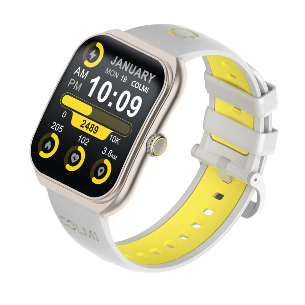 P86 Curved Amoled Smartwatch With Bluetooth Calling, Health Tracking And 100+ Sports Modes Gold 9094768007839
