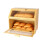 Bamboo Bread Box Double Layer Extra Large Wooden Countertop Bread Storage Bin Organizer 1