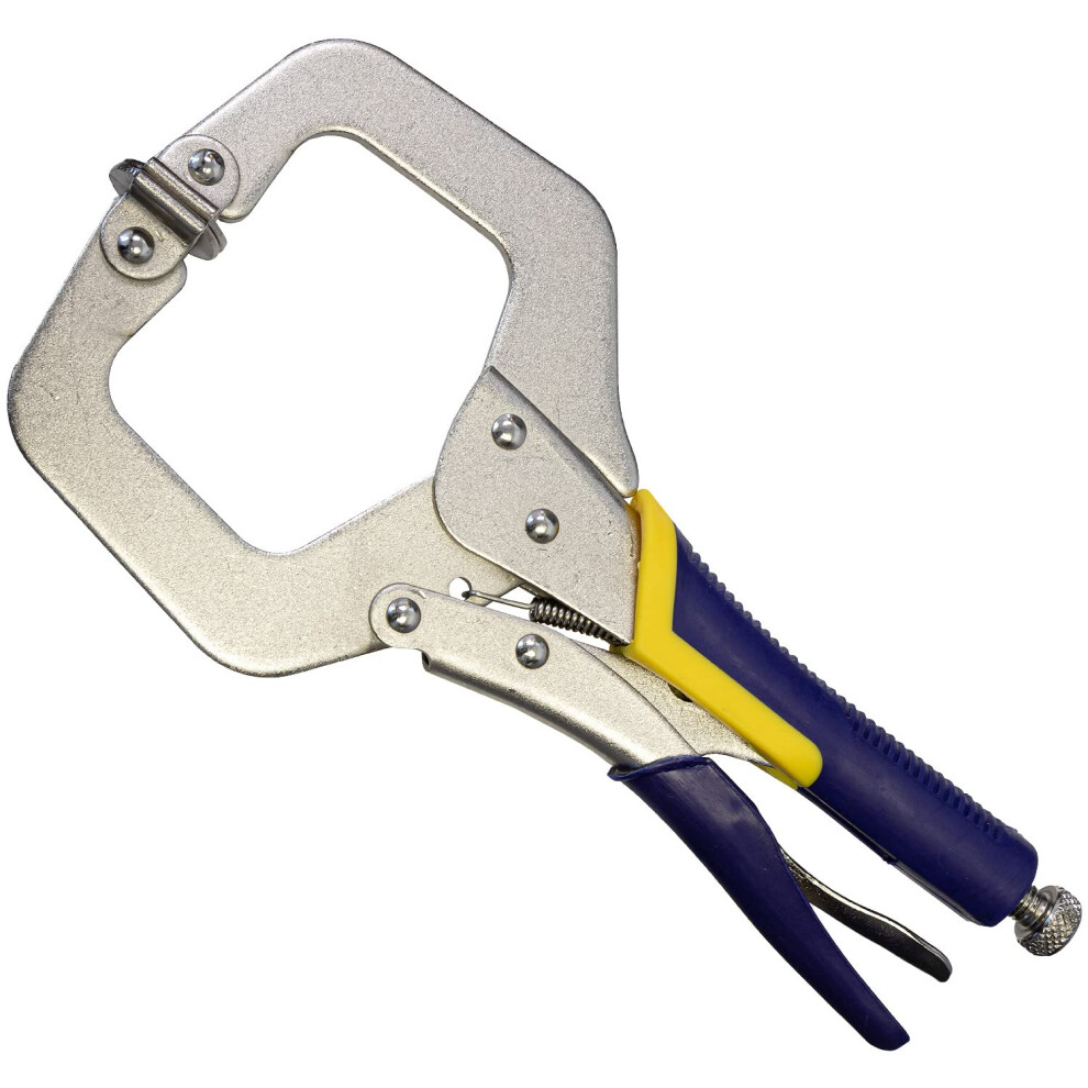 11In Locking Cclamp With Swivel Pads, Secure 3In Jaw Grip For Welding And Metalworking 9187378996362