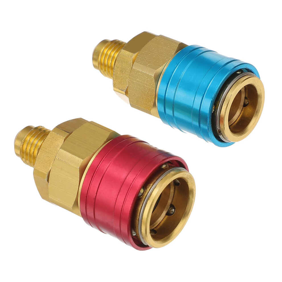 2Pcs Car Ac Quick Couplers And Low Pressure Colorcoded Connectors For Diagnosis And Charging 9094768007983
