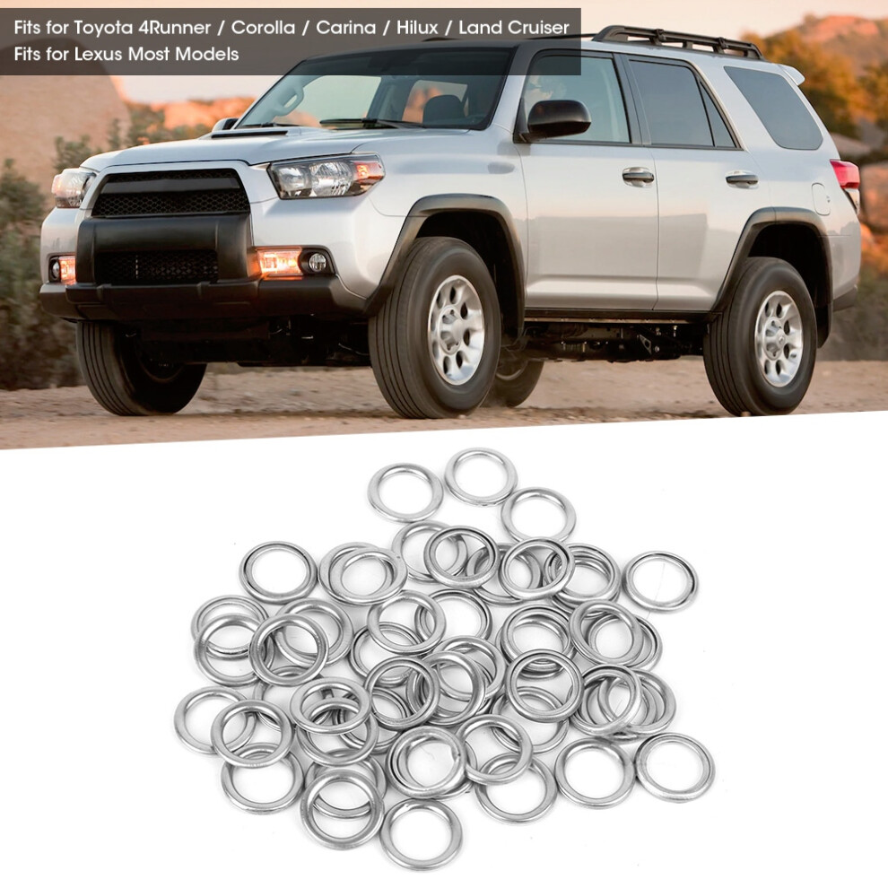 50Pcs Crush Washers For Transmission Fluid Drain Plugs Fits Toyota And Lexus 9431379782784