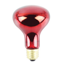 Lâmpada de calor infravermelho segura e confortável para répteis, com revestimento fosco, ponto de aquecimento eficaz e emissor de raios UVA.