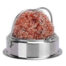Welding Nozzle Cleaner Stainless Steel Wire Balls & Base for Soldering Tips