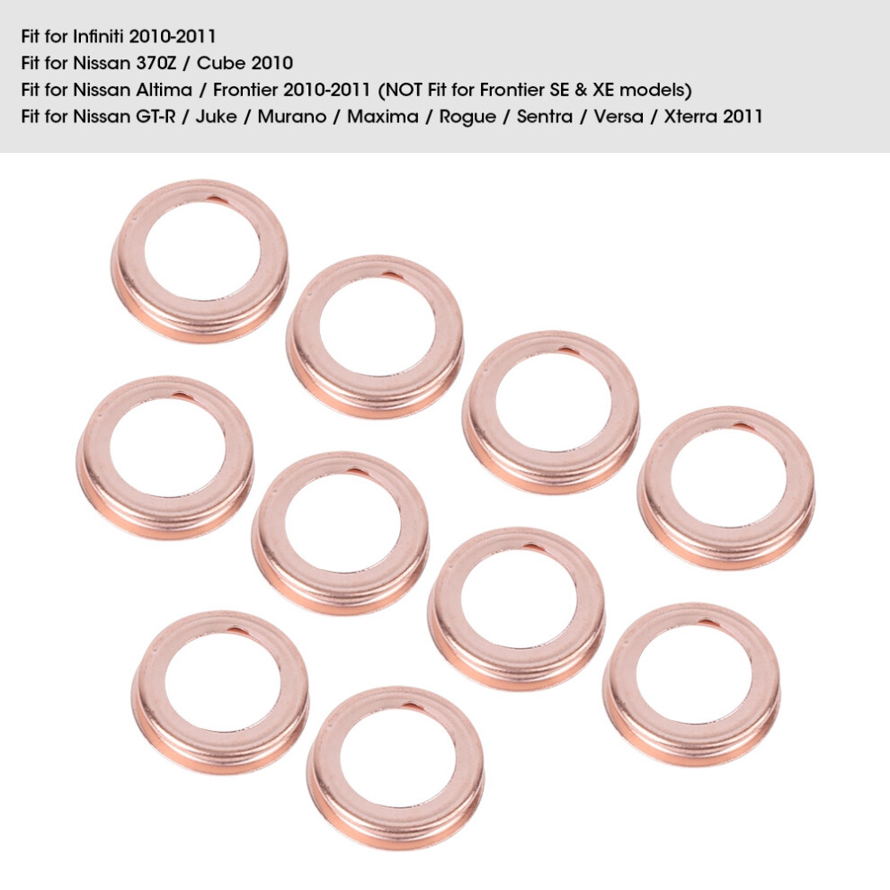 Fit Nissan Oil Drain Plug Crush Washers 11026Ja00a 10Pcs 8731379782809