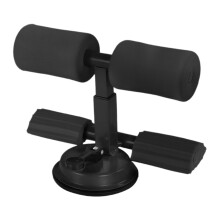Sit Up Bar Suction Cup Portable Ergonomic Core Strength Trainer For Home And Gym Ab Workouts Black